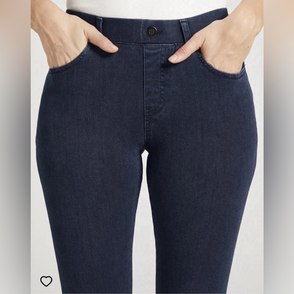 Betabrand Signature Mid-Rise Denim Skinny Dark Indigo Jeans 26” Inseam - Picture 5 of 15